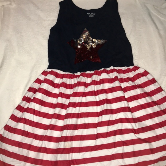 red white and blue dress for girl